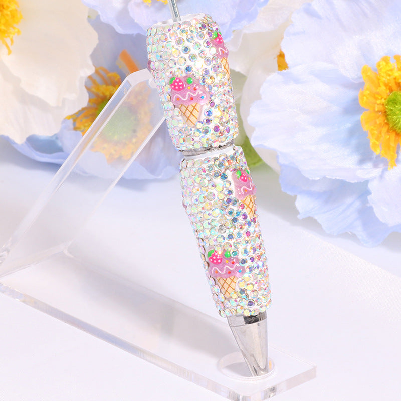wholesale 3pcs beadable pens DIY Shell Diamond Bead Pen